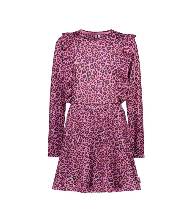 B.Nosy winter jurk meisjes - roze/paars - Dionne - print