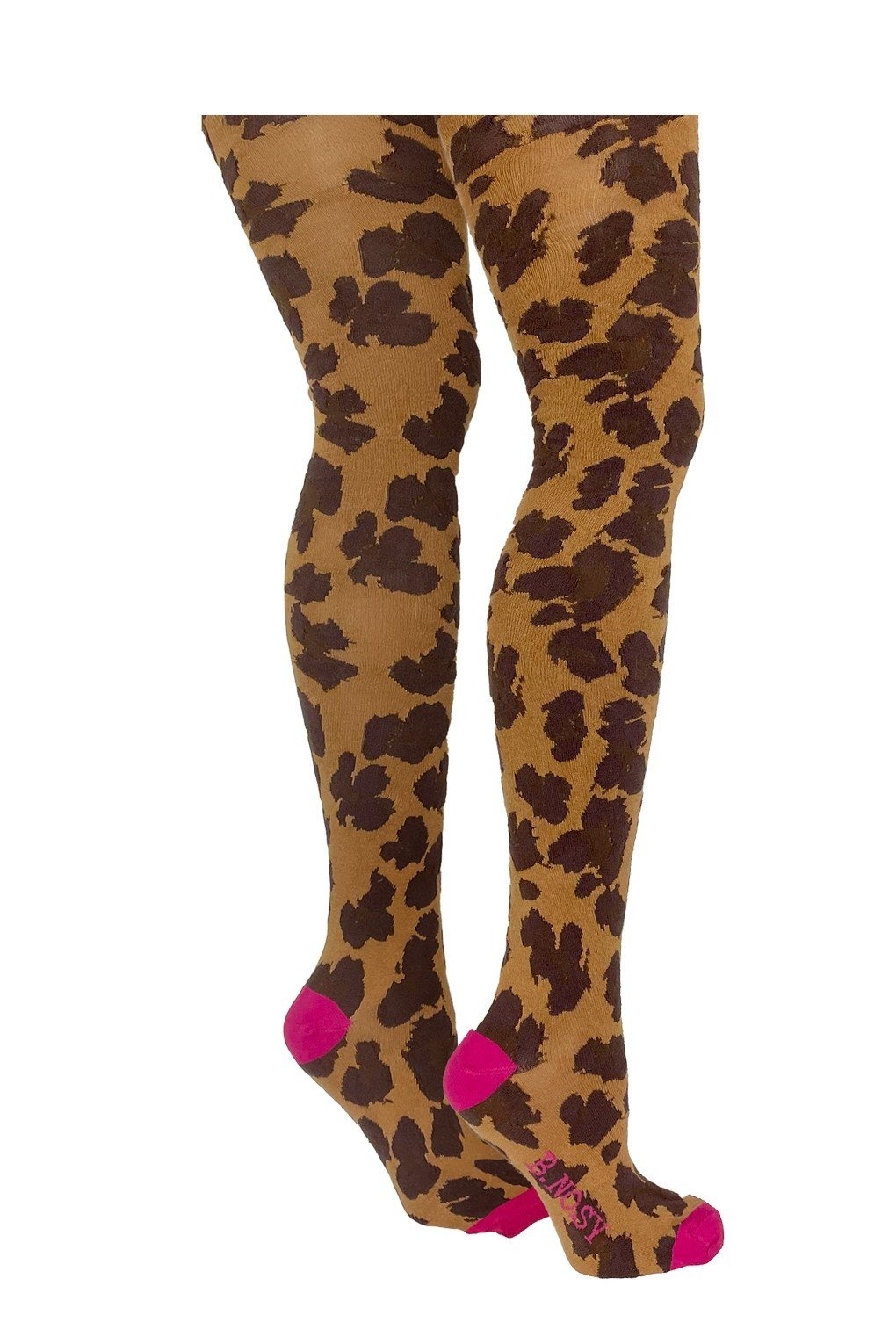 B.Nosy winter panty meisjes - bruin - Milla - luipaard afbeelding