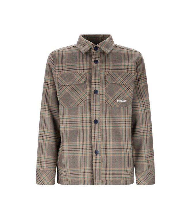 B.Nosy winter shirt jongens - groen - Bas - geruit