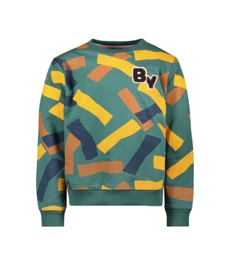 B.Nosy winter sweater jongens - groen - Scott - print
