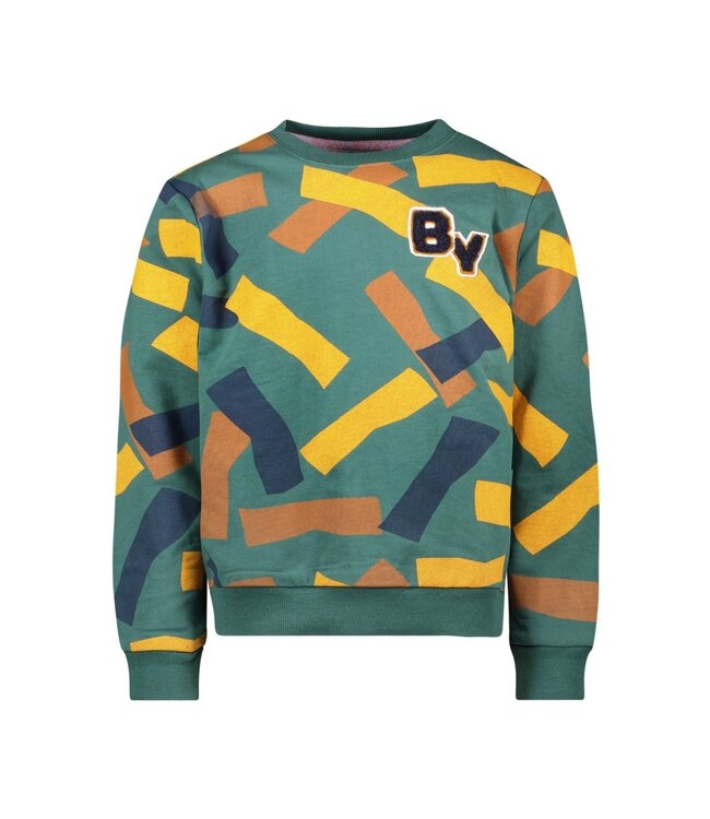 B.Nosy winter sweater jongens - groen - Scott - print