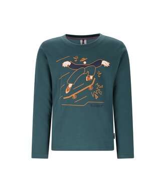 B.Nosy winter t-shirt jongens - groen - Trevor - longsleeve