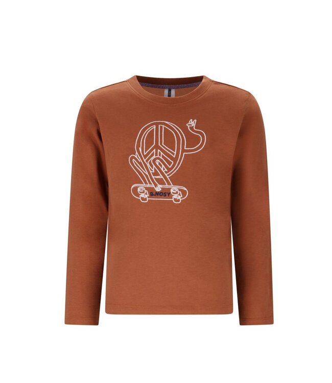 B.Nosy winter t-shirt jongens - bruin - Trevor - longsleeve