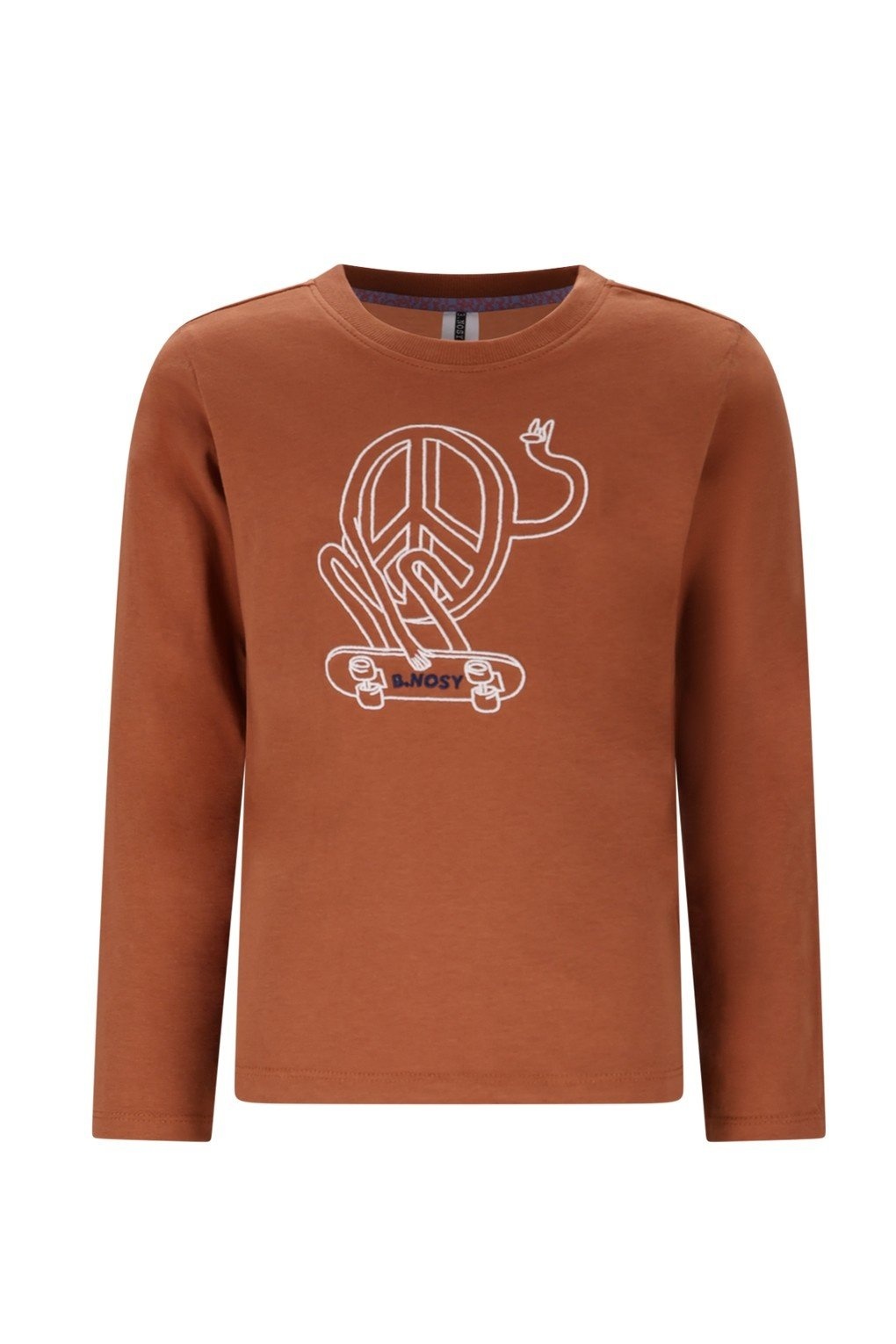 B.Nosy winter t-shirt jongens - bruin - Trevor - longsleeve afbeelding