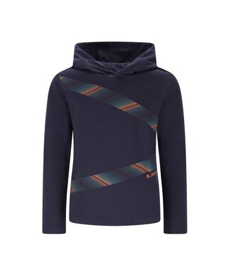 B.Nosy winter t-shirt jongens - navy blauw - Ted - capuchon/longsleeve