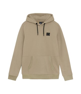 Rellix winter hoodie jongens - bruin - badge