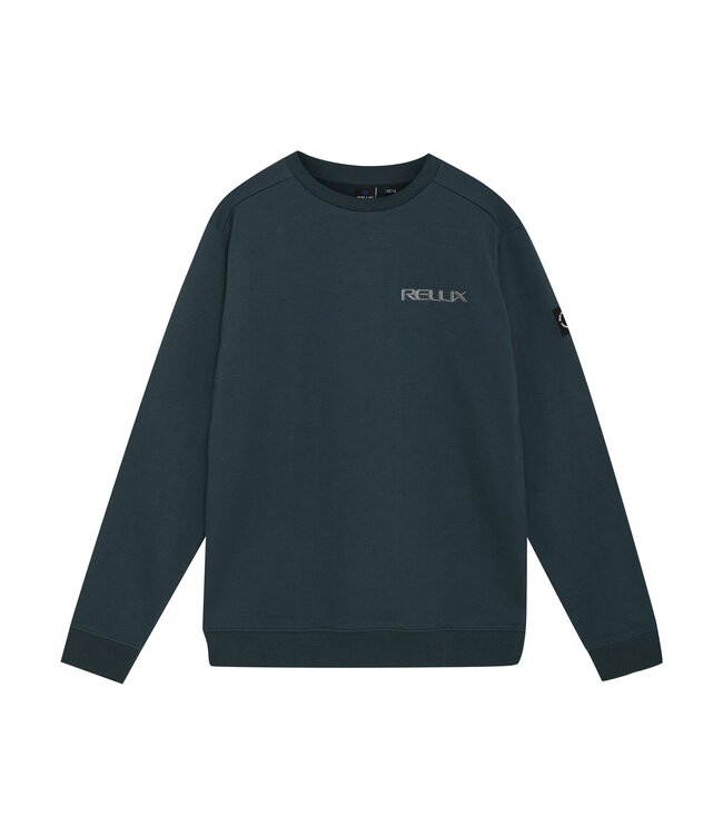 Rellix winter sweater jongens - groen - badge
