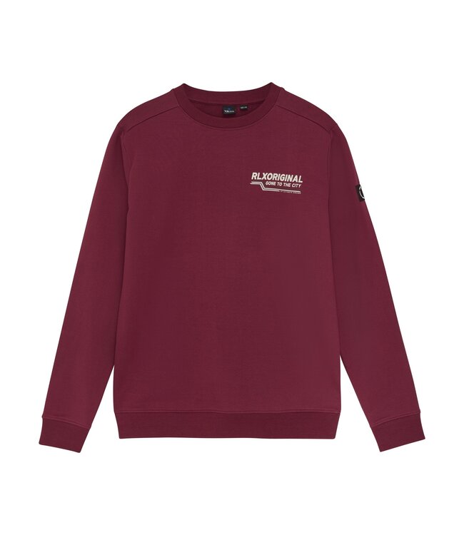 Rellix winter sweater jongens - rood - backprint