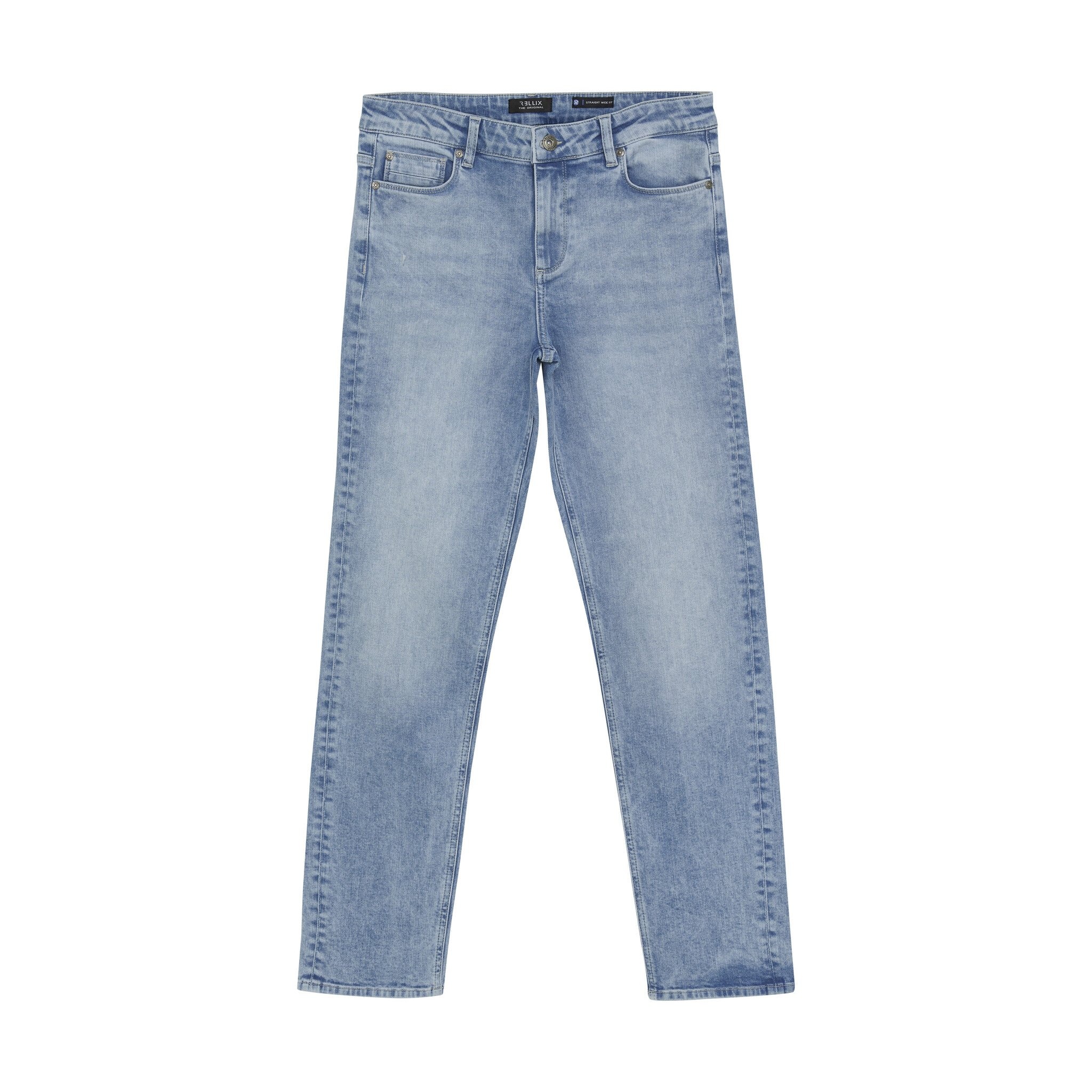 Rellix winter jeansbroek jongens - blauw - straight, wide leg fit afbeelding