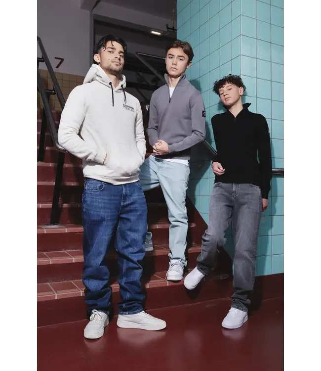 Rellix winter jeansbroek jongens - zwart - straight, wide leg fit