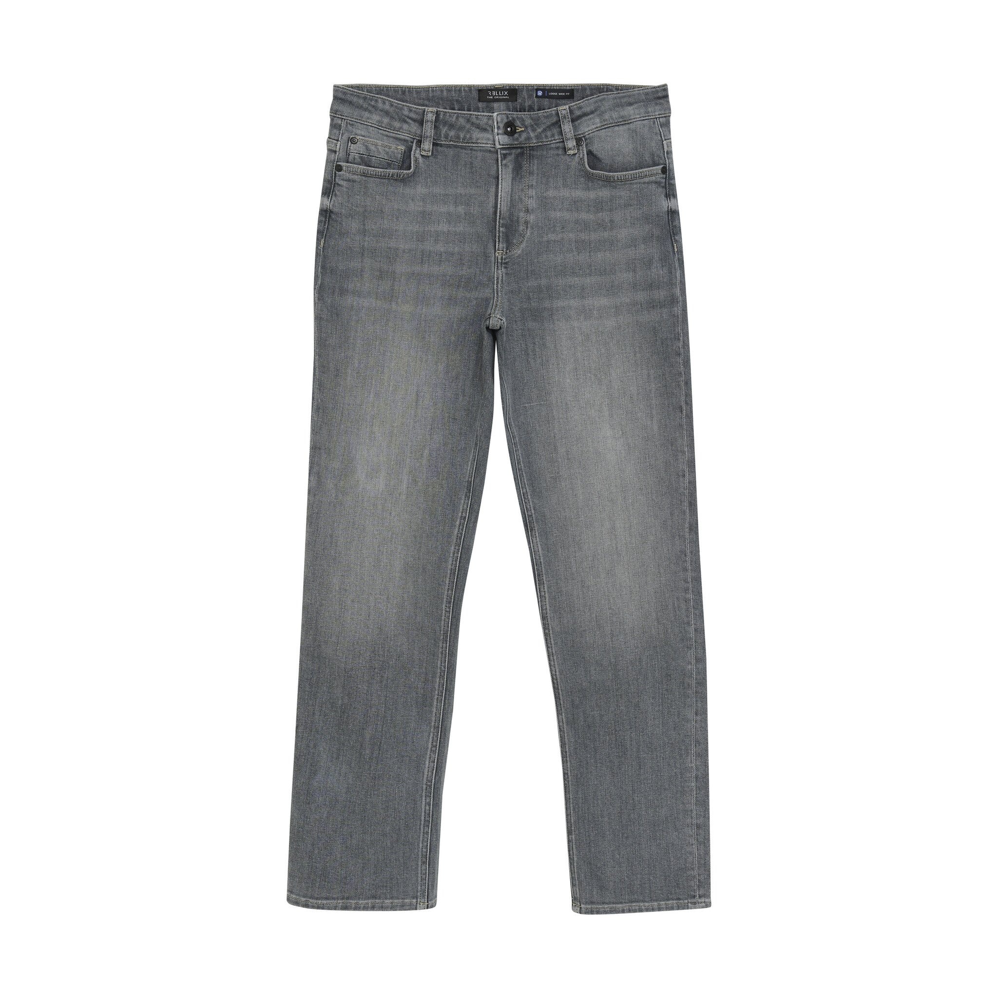 Rellix winter jeansbroek jongens - grijs - loose, wide fit afbeelding