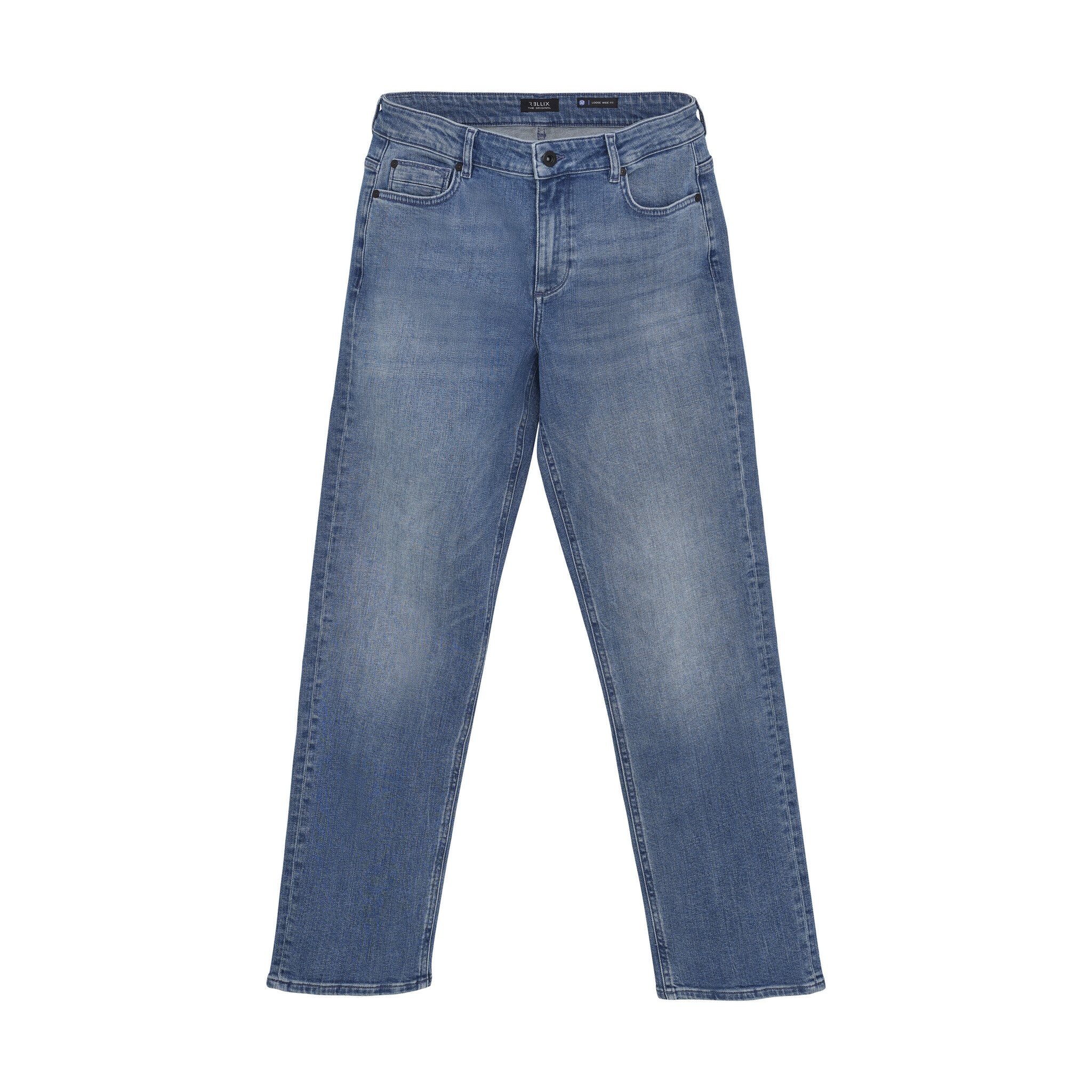 Rellix winter jeansbroek jongens - blauw - loose, wide fit afbeelding
