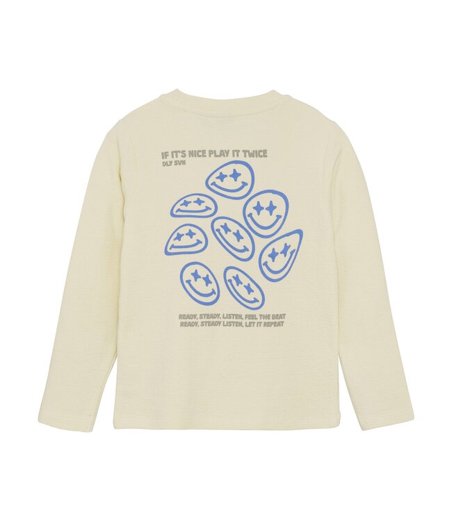 Daily7 winter t-shirt jongens - wit - longsleeve/backprint