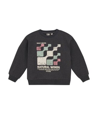 Daily7 winter sweater jongens - grijs - oversized