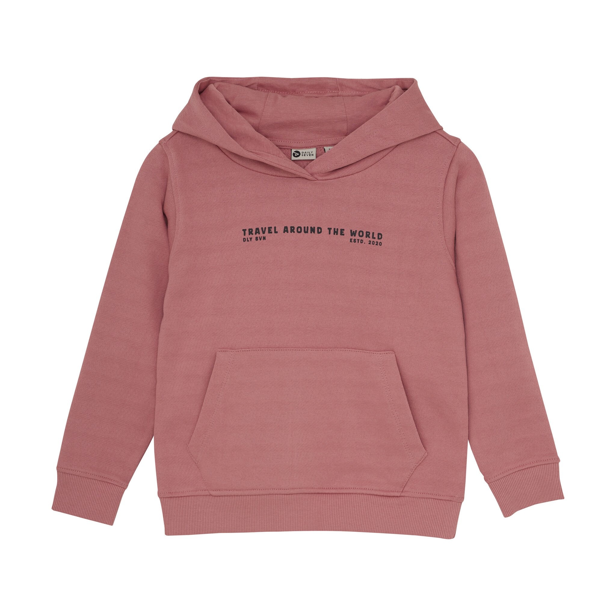 Daily7 winter hoodie jongens - rood - print afbeelding