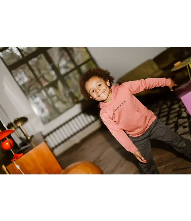 Daily7 winter hoodie jongens - rood - print