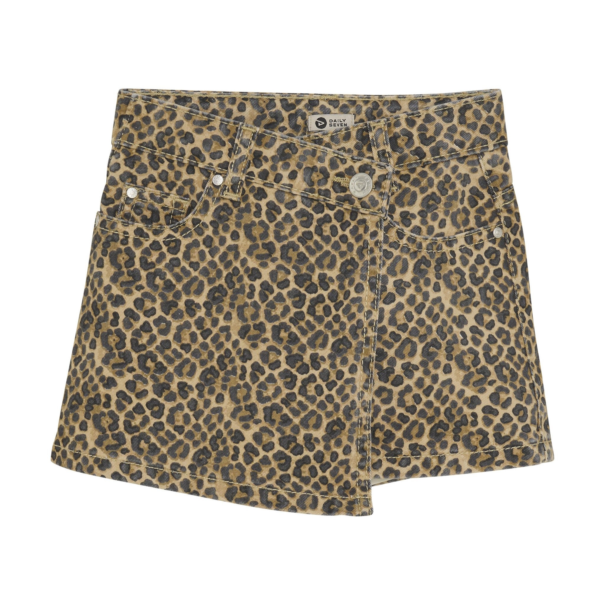 Daily7 winter skort meisjes - zand - animal/Twill afbeelding