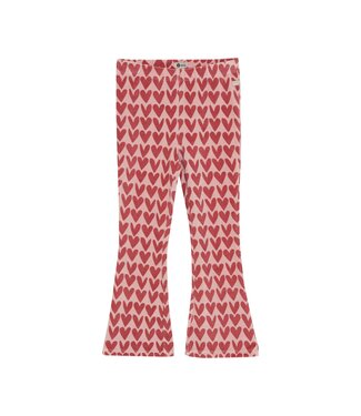 Daily7 winter flare broek meisjes - roze - hart Daily7 winter flare broek meisjes - roze - hart