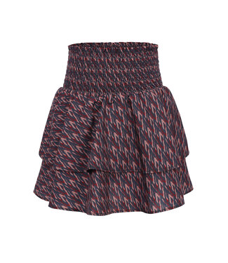 LOOXS 10sixteen winter smock skort meisjes - bordeaux rood/roze - camouflage