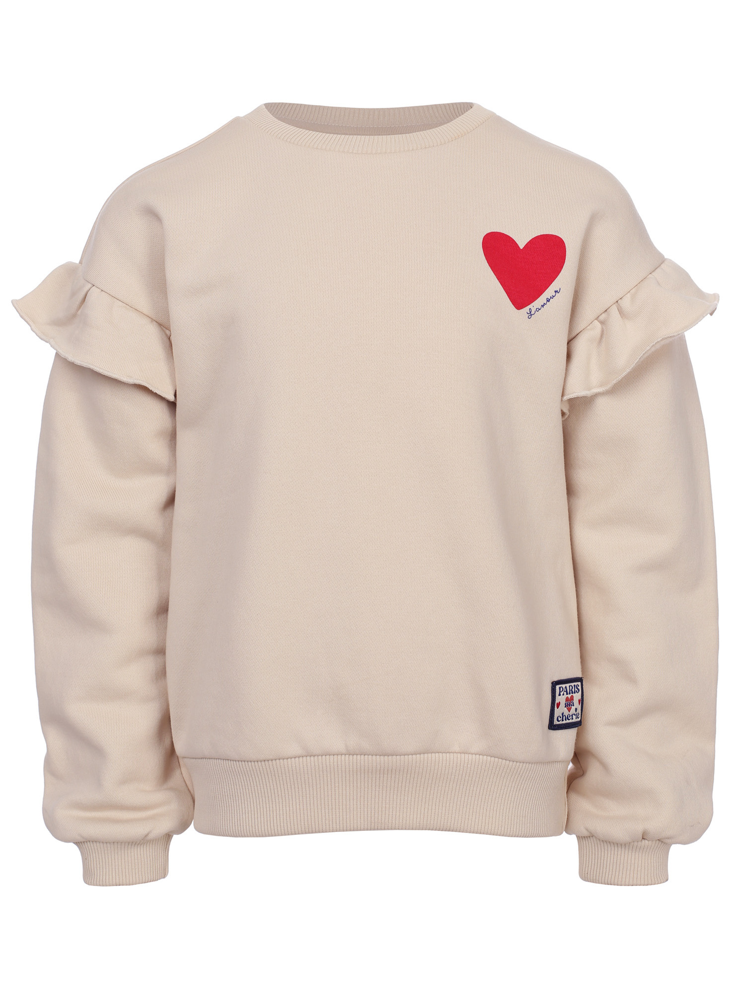 LOOXS Little winter sweater meisjes - zand - ruffle afbeelding