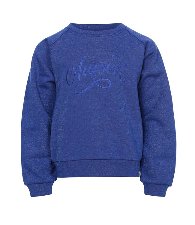 LOOXS Little winter sweater meisjes - blauw - lurex