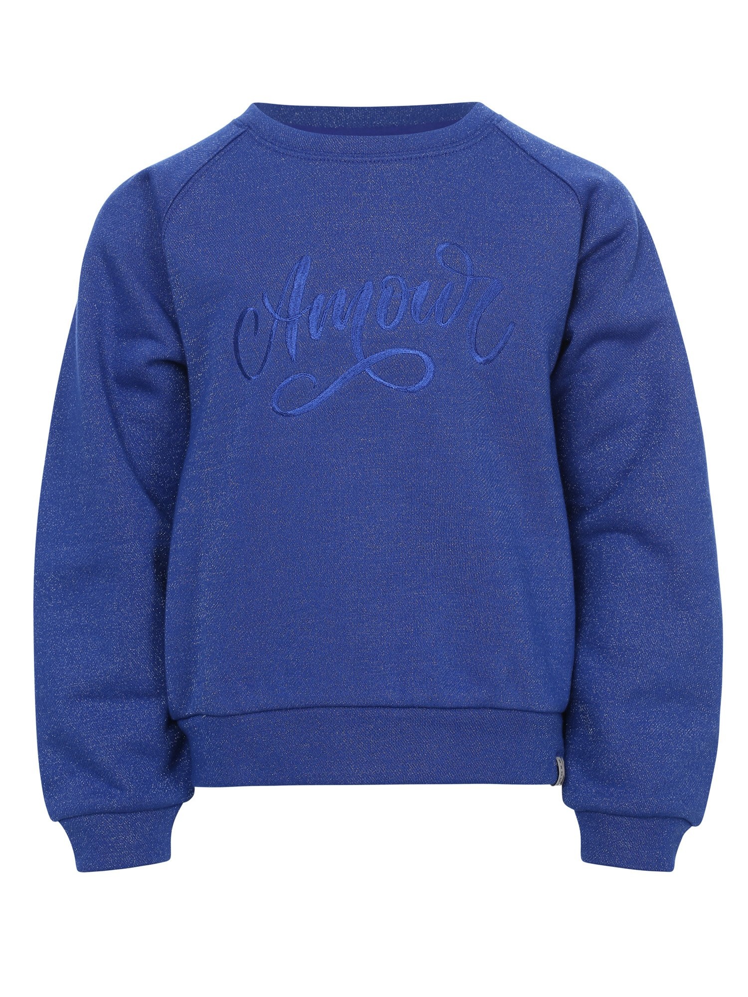 LOOXS Little winter sweater meisjes - blauw - lurex afbeelding