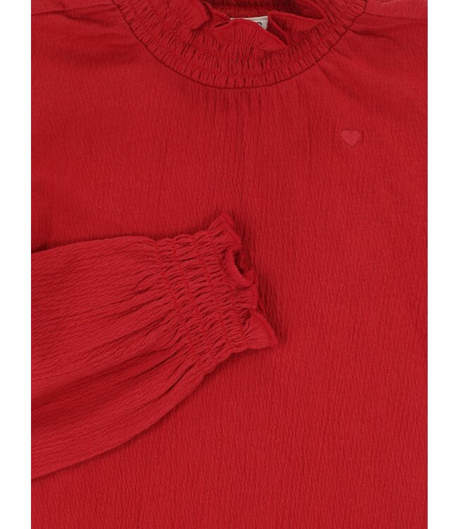 LOOXS Little winter t-shirt meisjes - rood - longsleeve