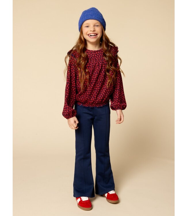 LOOXS Little winter flare broek meisjes - donker blauw