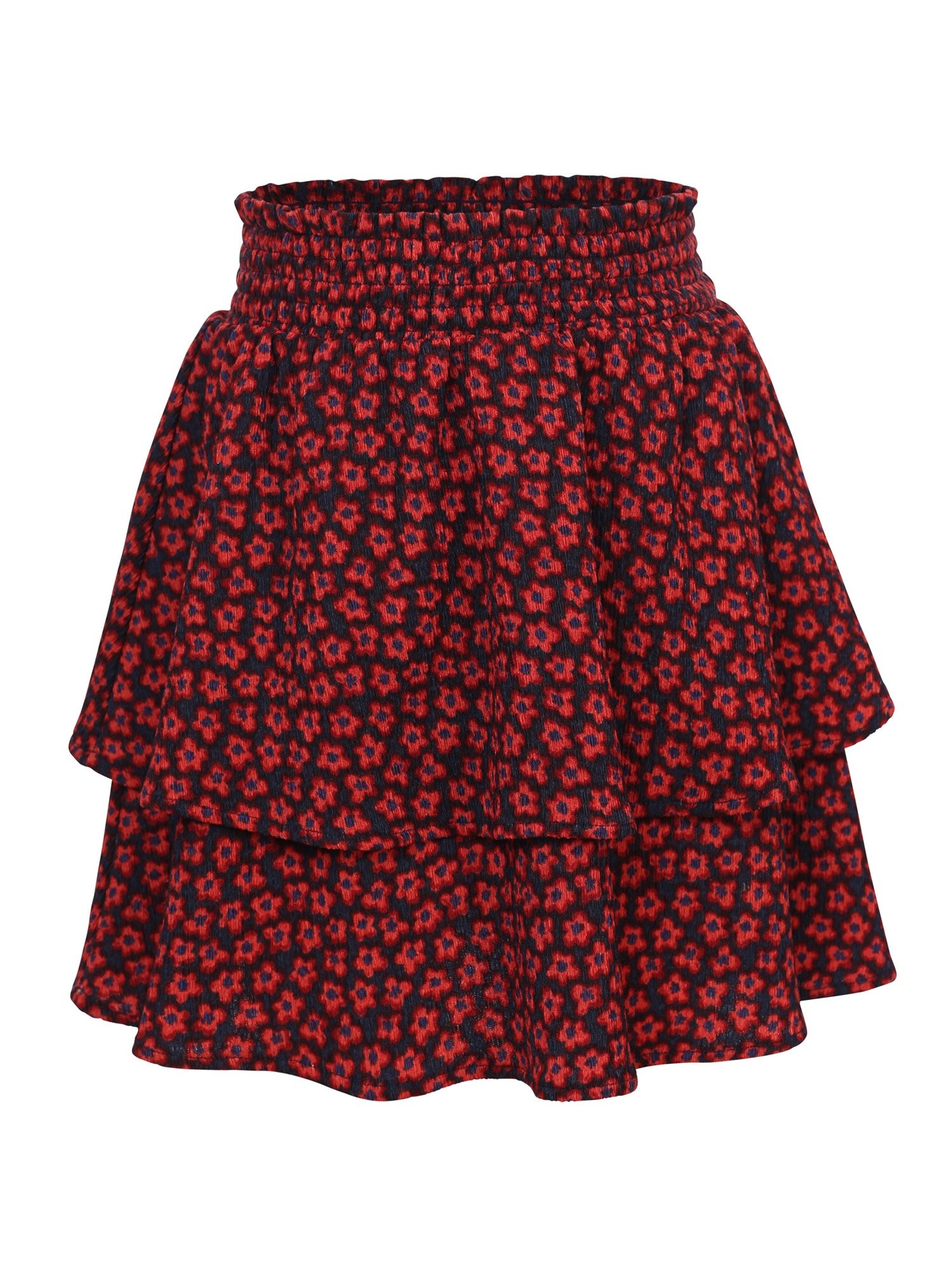 LOOXS Little winter crinckle rok meisjes - rood - bloem afbeelding