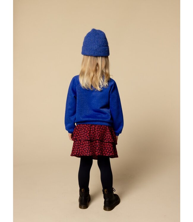 LOOXS Little winter crinckle rok meisjes - rood - bloem