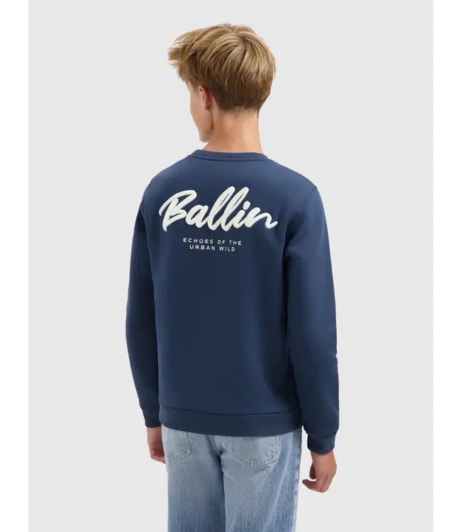 Ballin winter sweater jongens - navy blauw - echoes of the urban wild