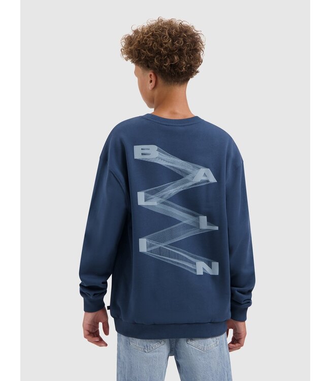 Ballin winter sweater jongens - navy blauw - zigzag logo