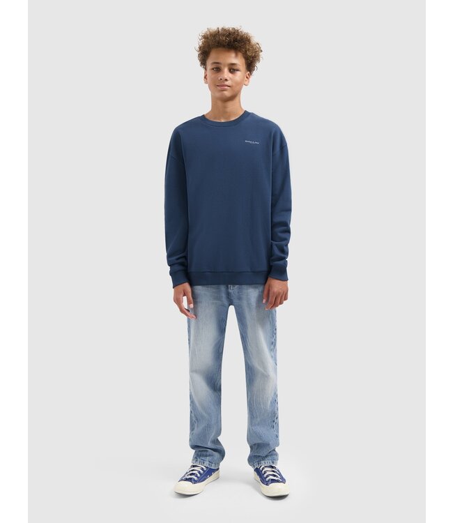 Ballin winter sweater jongens - navy blauw - zigzag logo