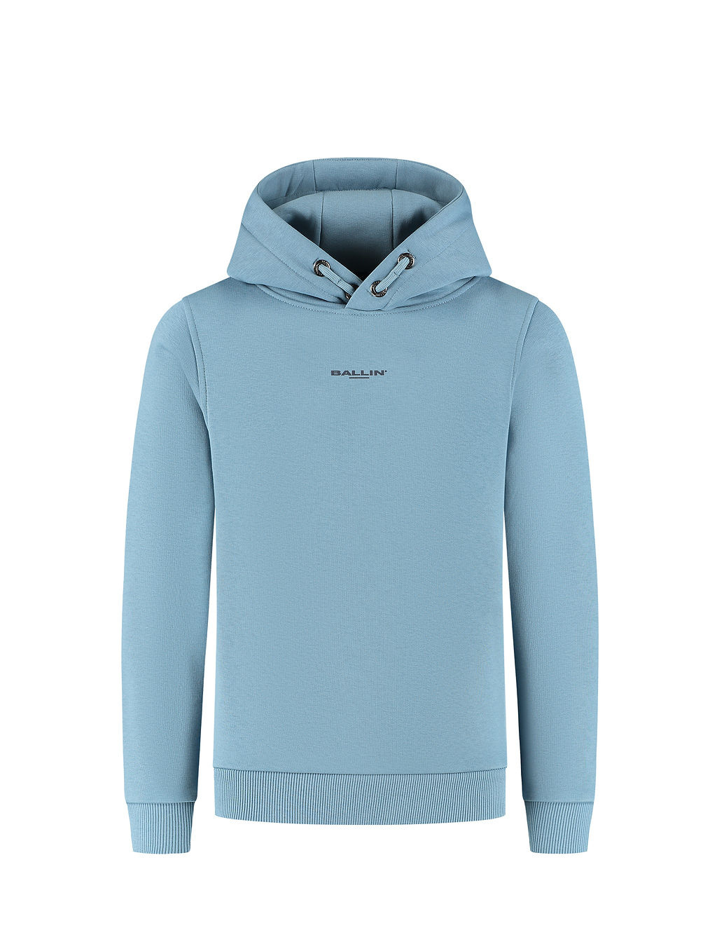 Ballin winter hoodie jongens - blauw/grijs - logo afbeelding
