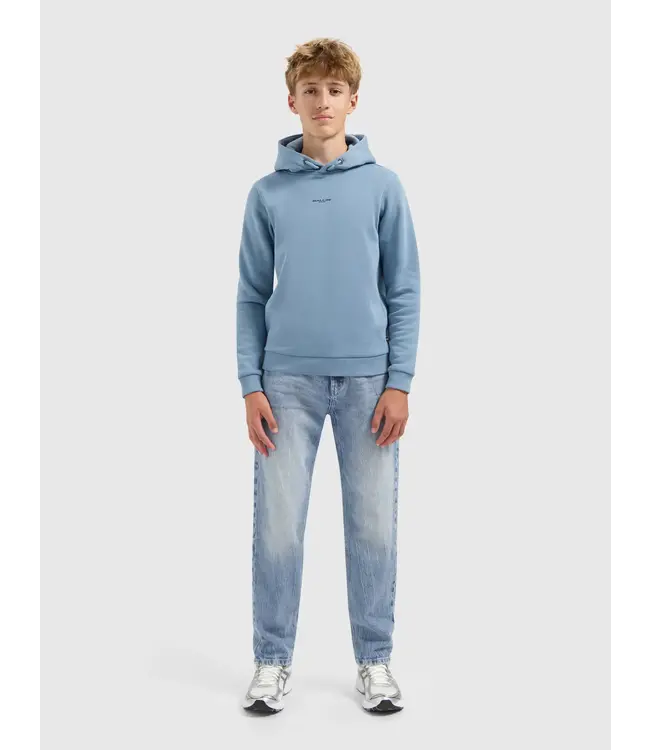 Ballin winter hoodie jongens - blauw/grijs - logo