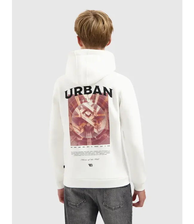 Ballin winter hoodie jongens - off wit - urban jungle