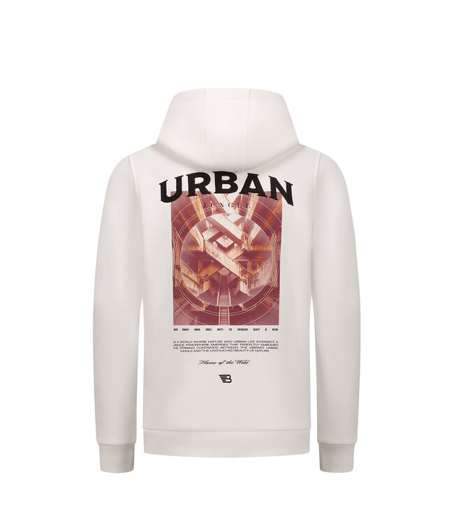 Ballin winter hoodie jongens - off wit - urban jungle