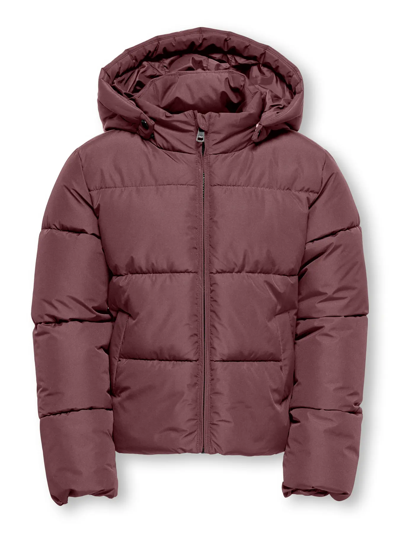 Kids ONLY winter winterjas meisjes - rood bruin - KogJuta - puffer - capuchon afbeelding