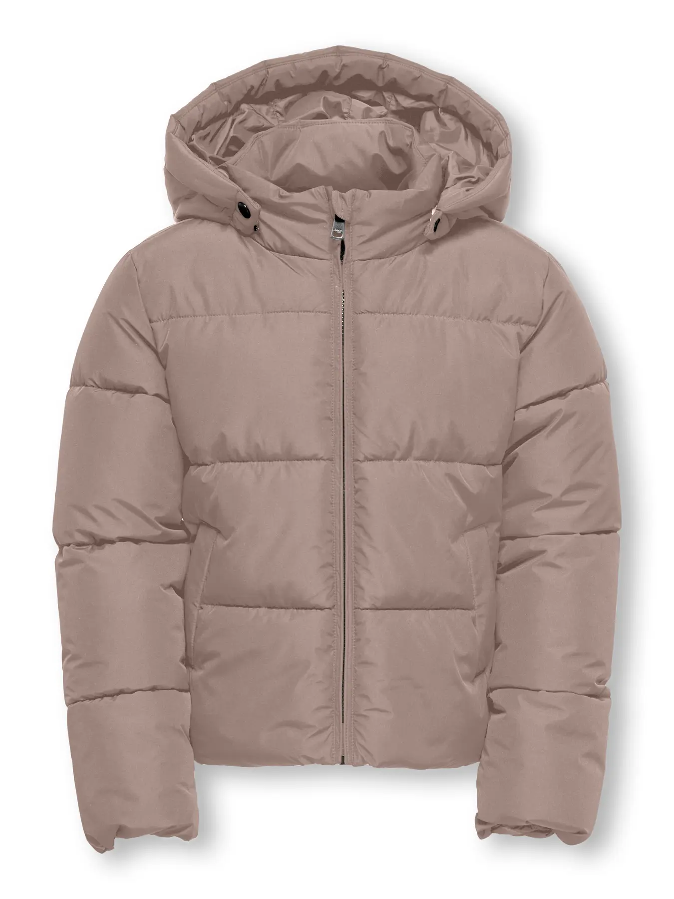 Kids ONLY winter winterjas meisjes - beige - KogJuta - puffer - capuchon afbeelding