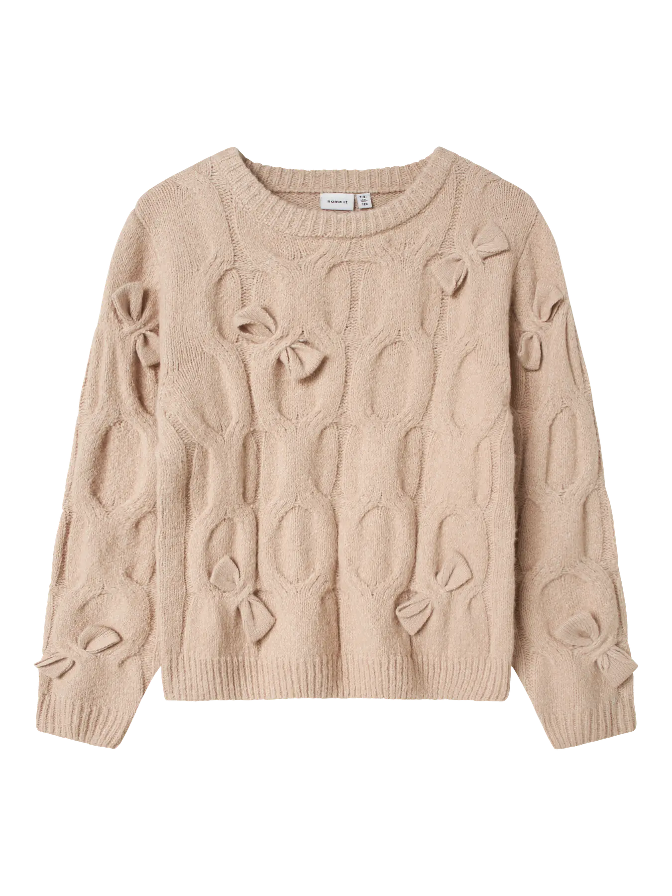 Name it winter sweater meisjes - beige - regular fit, gebreid - NkfOlivia afbeelding
