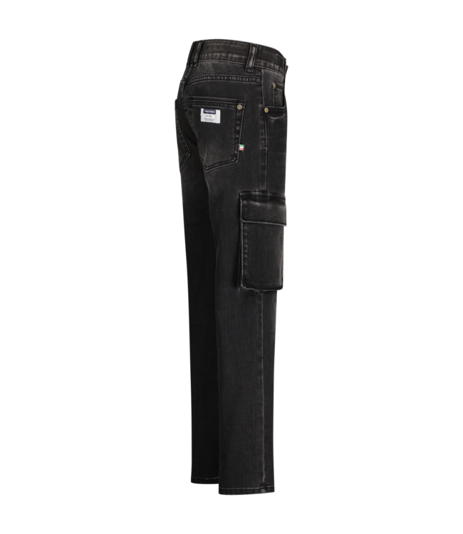 Vingino winter jeans broek jongens - zwart - Paolo Cargo - straight fit