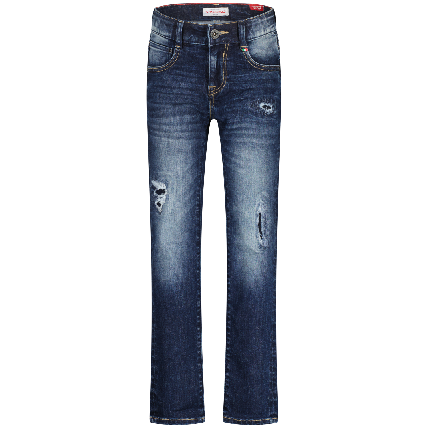 Vingino winter jeans broek jongens - vintage blauw - Dante craftes - slim fit afbeelding