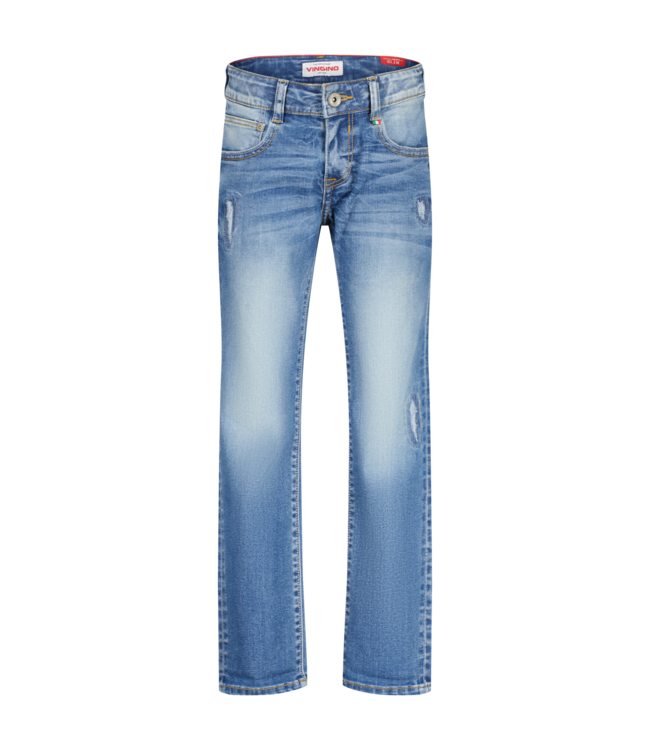 Vingino winter jeans broek jongens - old vintage blauw - Dante craftes - slim fit