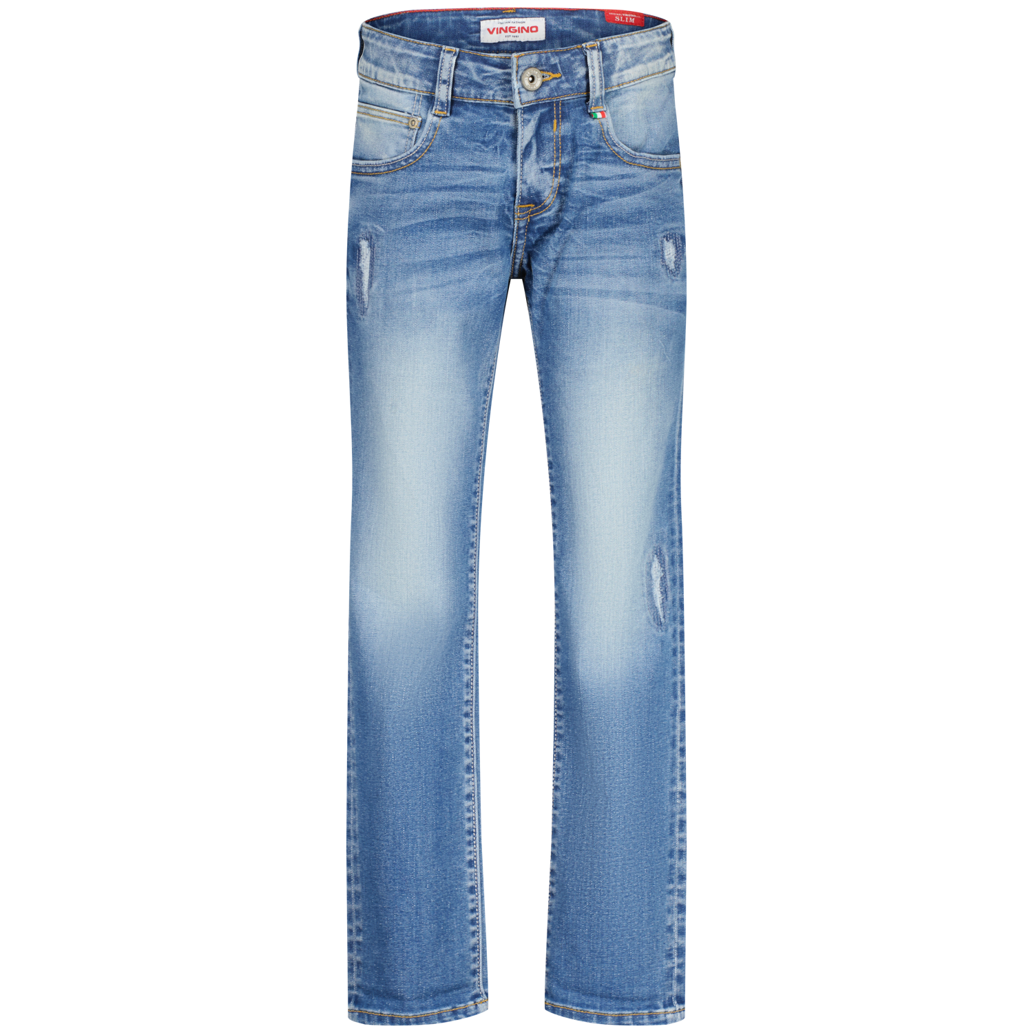 Vingino winter jeans broek jongens - old vintage blauw - Dante craftes - slim fit afbeelding