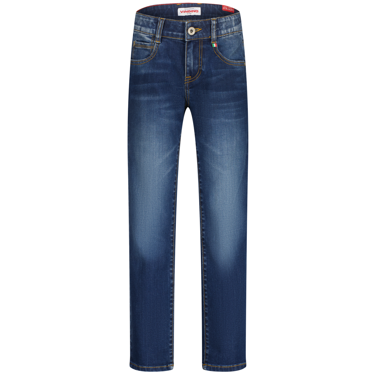 Vingino winter jeans broek jongens - blauw - Paolo - straight fit afbeelding