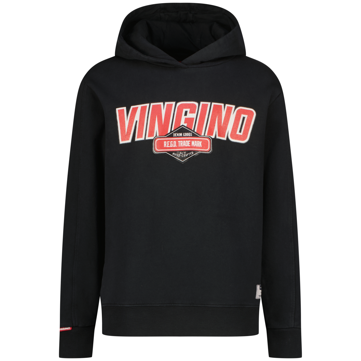 Vingino winter sweater jongens - zwart - Nack afbeelding