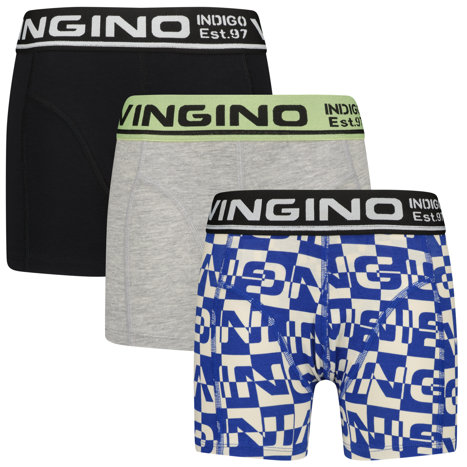 Vingino winter ondergoed jongens - groen - 3-pack afbeelding