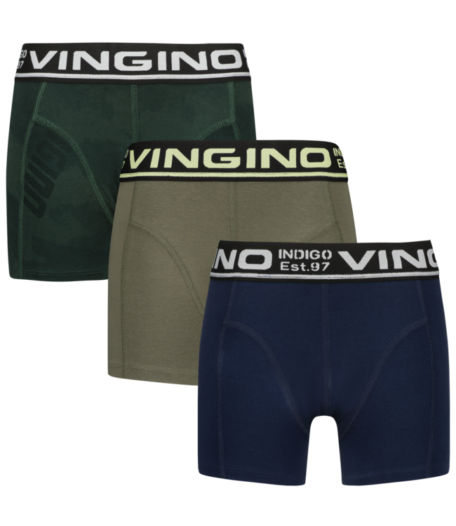 Vingino winter ondergoed jongens - army groen - 3-pack