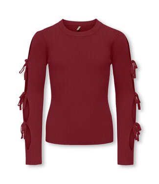 Kids ONLY winter sweater meisjes - rood - KogNatascha - gebreid
