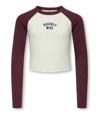 Kids ONLY winter top meisjes - rood - KogBina - slim fit, longsleeve